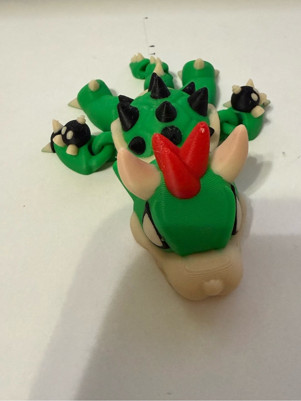 Bowser Articulated Toy Kids OS Green Excellent 3D Printed Turtle